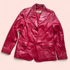 Vintage red leather jacket